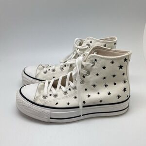 Converse Sneakers Womens 8 Chuck Taylor Crystal Stars Platform Hi A03724C‎ Shoes
